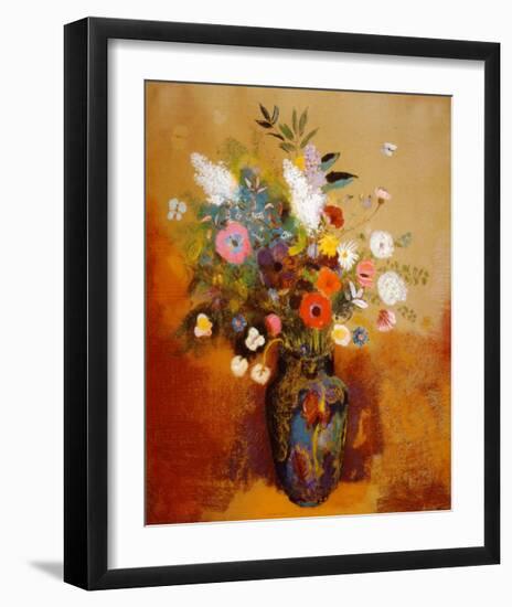 Bouquet of Flowers-Odilon Redon-Framed Art Print