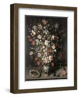 Bouquet of Flowers-Peter Binoit-Framed Premium Giclee Print