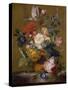 Bouquet of Flowers-Jan van Huysum-Stretched Canvas