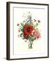 Bouquet of Foxglove, Poppy and Peonie-Jean Louis Prevost-Framed Giclee Print