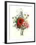 Bouquet of Foxglove, Poppy and Peonie-Jean Louis Prevost-Framed Giclee Print