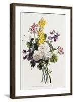 Bouquet of Mixed Flowers-Jean Louis Prevost-Framed Giclee Print