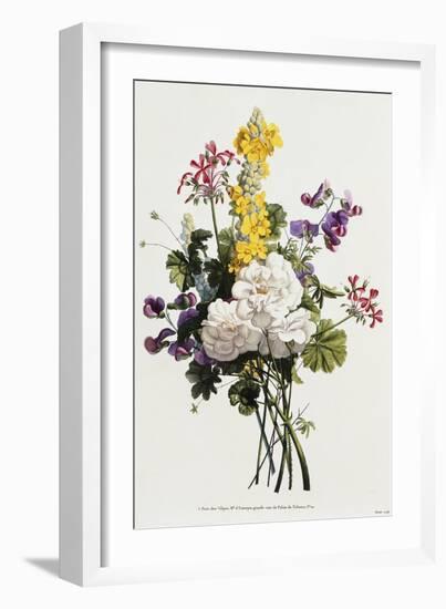 Bouquet of Mixed Flowers-Jean Louis Prevost-Framed Giclee Print