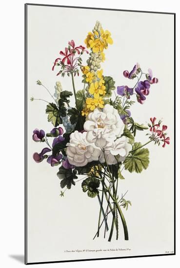 Bouquet of Mixed Flowers-Jean Louis Prevost-Mounted Giclee Print