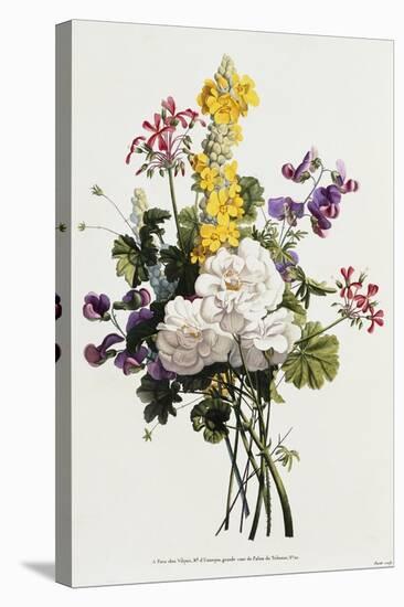 Bouquet of Mixed Flowers-Jean Louis Prevost-Stretched Canvas