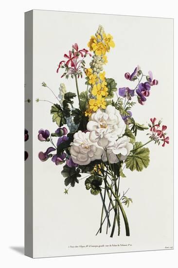 Bouquet of Mixed Flowers-Jean Louis Prevost-Stretched Canvas