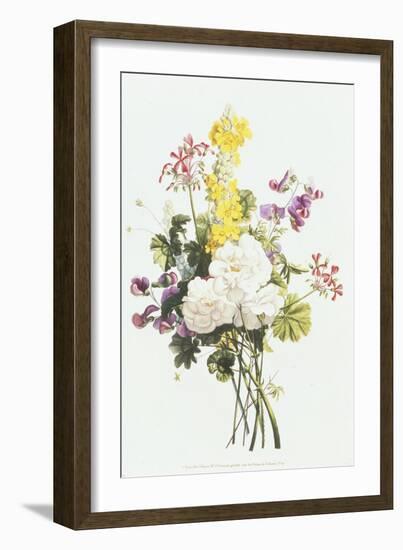 Bouquet of Mixed Flowers-Jean Louis Prevost-Framed Giclee Print