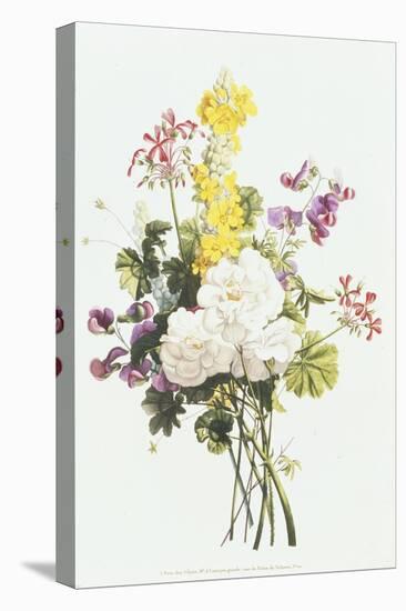 Bouquet of Mixed Flowers-Jean Louis Prevost-Stretched Canvas