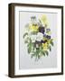 Bouquet of Pansies, Engraved by Victor, from 'Choix Des Plus Belles Fleurs', 1827-Pierre-Joseph Redouté-Framed Giclee Print