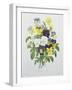 Bouquet of Pansies, Engraved by Victor, from 'Choix Des Plus Belles Fleurs', 1827-Pierre-Joseph Redouté-Framed Giclee Print