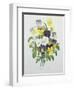 Bouquet of Pansies, Engraved by Victor, from 'Choix Des Plus Belles Fleurs', 1827-Pierre-Joseph Redouté-Framed Giclee Print