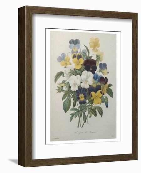 Bouquet of Pansies-Pierre-Joseph Redoute-Framed Art Print