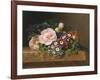 Bouquet of Pink Camellias and Primula on Marble Ledge-Johan Laurentz Jensen-Framed Giclee Print