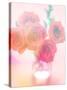 Bouquet of Pink Roses in a Vase-satel-Stretched Canvas