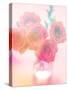 Bouquet of Pink Roses in a Vase-satel-Stretched Canvas