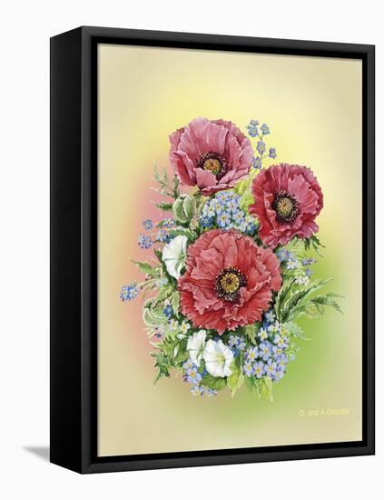 Bouquet of Poppies-Olga And Alexey Drozdov-Framed Stretched Canvas