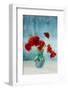 Bouquet of Red Poppy Flowers in Glass Vase-Kateryna Ovcharenko-Framed Photographic Print