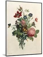 Bouquet of Rose and Lily of the Valley-Jean Louis Prevost-Mounted Giclee Print