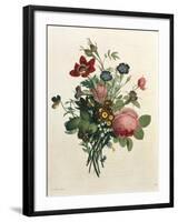 Bouquet of Rose and Lily of the Valley-Jean Louis Prevost-Framed Giclee Print