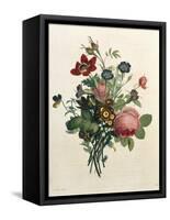Bouquet of Rose and Lily of the Valley-Jean Louis Prevost-Framed Stretched Canvas