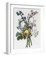 Bouquet of Rose, Narcissus and Hyacinth-Jean Louis Prevost-Framed Giclee Print