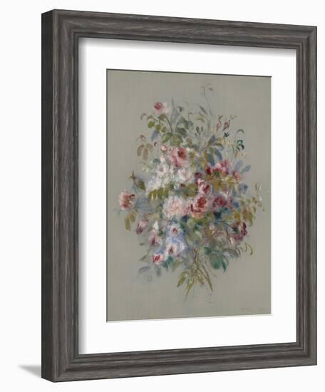 Bouquet of Roses, 1879 (Oil on Panel)-Pierre Auguste Renoir-Framed Giclee Print