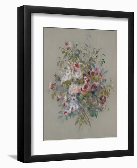 Bouquet of Roses, 1879 (Oil on Panel)-Pierre Auguste Renoir-Framed Giclee Print