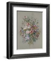 Bouquet of Roses, 1879 (Oil on Panel)-Pierre Auguste Renoir-Framed Giclee Print