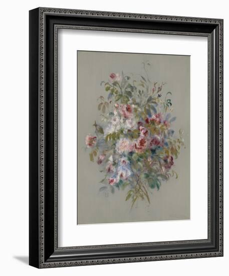 Bouquet of Roses, 1879 (Oil on Panel)-Pierre Auguste Renoir-Framed Giclee Print