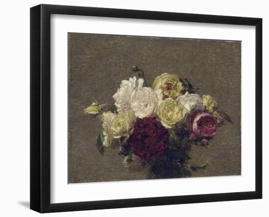 Bouquet of Roses, 1879-Henri Fantin-Latour-Framed Giclee Print