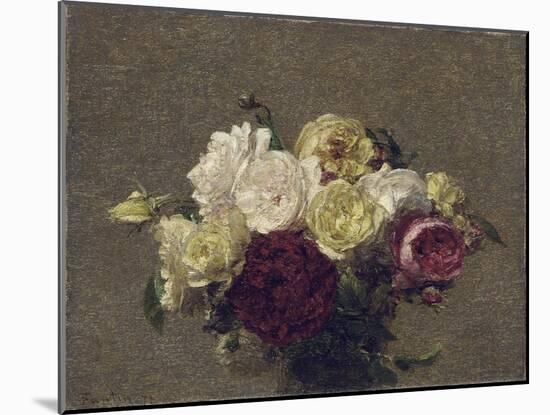 Bouquet of Roses, 1879-Henri Fantin-Latour-Mounted Giclee Print