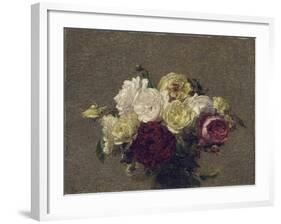 Bouquet of Roses, 1879-Henri Fantin-Latour-Framed Giclee Print