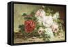 Bouquet of Roses and Lilac-Dominique-Hubert Rozier-Framed Stretched Canvas