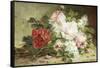 Bouquet of Roses and Lilac-Dominique-Hubert Rozier-Framed Stretched Canvas