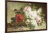 Bouquet of Roses and Lilac-Dominique-Hubert Rozier-Framed Giclee Print