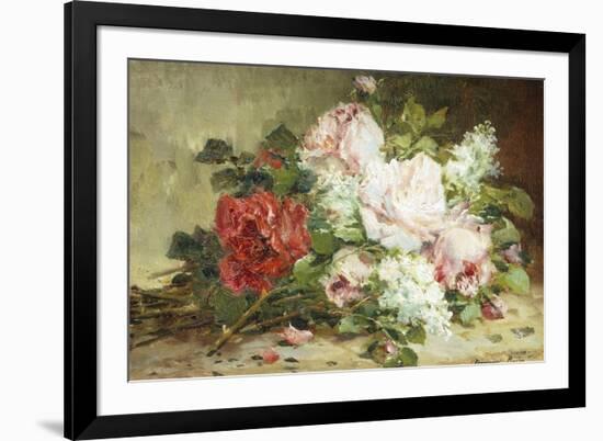 Bouquet of Roses and Lilac-Dominique-Hubert Rozier-Framed Giclee Print