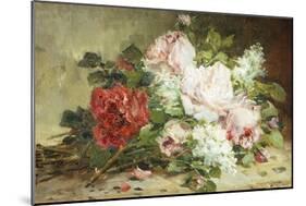 Bouquet of Roses and Lilac-Dominique-Hubert Rozier-Mounted Giclee Print