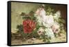 Bouquet of Roses and Lilac-Dominique-Hubert Rozier-Framed Stretched Canvas