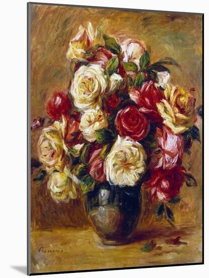 Bouquet of Roses, C1909-Pierre-Auguste Renoir-Mounted Giclee Print