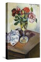 Bouquet of Roses in a Glass, 1926-Suzanne Valadon-Stretched Canvas