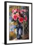 Bouquet of Roses in Blue Vase 1892-Pierre-Auguste Renoir-Framed Giclee Print