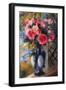 Bouquet of Roses in Blue Vase 1892-Pierre-Auguste Renoir-Framed Giclee Print