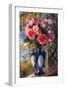 Bouquet of Roses in Blue Vase 1892-Pierre-Auguste Renoir-Framed Giclee Print