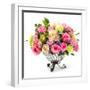 Bouquet of Roses in Glass Vase-smuay-Framed Photographic Print