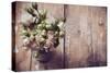 Bouquet of Roses in Metal Pot-manera-Stretched Canvas