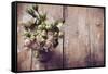 Bouquet of Roses in Metal Pot-manera-Framed Stretched Canvas
