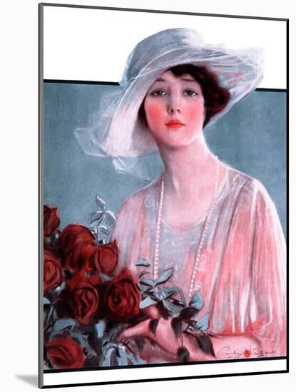 "Bouquet of Roses,"May 24, 1924-Penrhyn Stanlaws-Mounted Premium Giclee Print