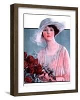 "Bouquet of Roses,"May 24, 1924-Penrhyn Stanlaws-Framed Giclee Print