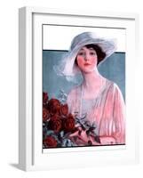 "Bouquet of Roses,"May 24, 1924-Penrhyn Stanlaws-Framed Giclee Print