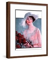 "Bouquet of Roses,"May 24, 1924-Penrhyn Stanlaws-Framed Giclee Print